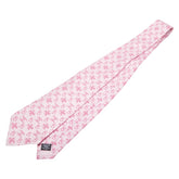 シャネル ココマーク 5 クローバー 四つ葉 モチーフ ネクタイ ピンク シルク メンズ CHANEL 【中古】