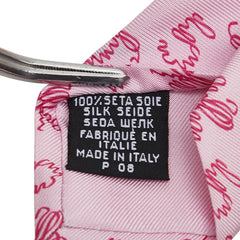 シャネル ココマーク 5 クローバー 四つ葉 モチーフ ネクタイ ピンク シルク メンズ CHANEL 【中古】