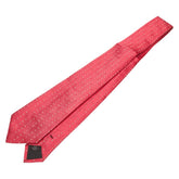 セリーヌ トリオンフ ロゴ ネクタイ レッド ベージュ シルク メンズ CELINE 【中古】