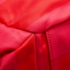 ケイトスペード ボーダー トートバッグ ショルダーバッグ 2WAY レッド ピンク ナイロン レザー レディース Kate Spade 【中古】