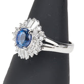 Pt900 プラチナ サファイア1.699ct ダイヤ0.67ct リング 指輪 レディース 14.5号 【中古】