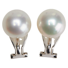 K14WG ホワイトゴールド 白蝶真珠11.5mm イヤリング レディース 【中古】