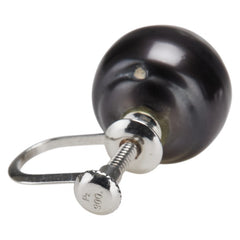 Pt900 プラチナ 黒蝶真珠11.6~12mm イヤリング レディース 【中古】