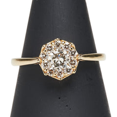 K18YG イエローゴールド ダイヤ0.50ct リング 指輪 レディース 12号 【中古】