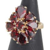 K18YG イエローゴールド ガーネット リング 指輪 レディース 9.5号 【中古】