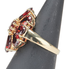 K18YG イエローゴールド ガーネット リング 指輪 レディース 9.5号 【中古】