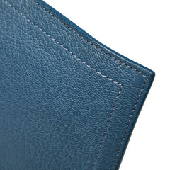 ジバンシー ロゴ クラッチバッグ セカンドバッグ ブルー レザー レディース Givenchy 【中古】