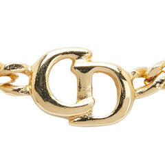 ディオール CDロゴ チェーン ネックレス ゴールド メッキ レディース Dior 【中古】