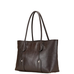 サルヴァトーレフェラガモ ロゴ トートバッグ ハンドバッグ ブラウン レザー レディース Salvatore Ferragamo 【中古】