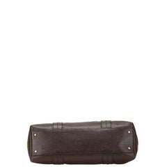 サルヴァトーレフェラガモ ロゴ トートバッグ ハンドバッグ ブラウン レザー レディース Salvatore Ferragamo 【中古】