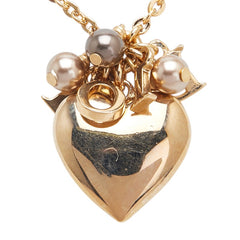 ディオール Diorロゴ ハート モチーフ ネックレス ゴールド メッキ レディース Dior 【中古】