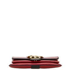 グッチ GGマーモント アリー ショルダーバッグ 550129 レッド ブラック レザー レディース GUCCI 【中古】