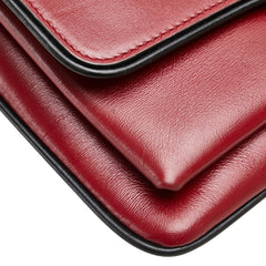 グッチ GGマーモント アリー ショルダーバッグ 550129 レッド ブラック レザー レディース GUCCI 【中古】