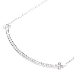 K18WG ホワイトゴールド ダイヤ0.36ct ライン ネックレス レディース 【中古】