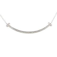 K18WG ホワイトゴールド ダイヤ0.36ct ライン ネックレス レディース 【中古】