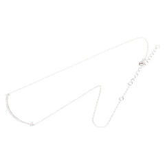 K18WG ホワイトゴールド ダイヤ0.36ct ライン ネックレス レディース 【中古】