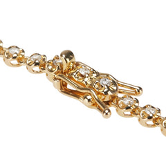 K18YG イエローゴールド ダイヤ2.00ct テニスチェーン ネックレス レディース 【中古】