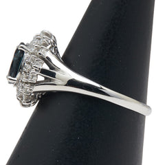 Pt900 プラチナ サファイア1.00ct ダイヤ0.18ct リング 指輪 レディース 11.5号 【中古】