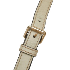 グッチ ショルダーストラップ オフホワイト レザー レディース GUCCI 【中古】