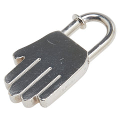 エルメス ANNEE DE LA MAIN 2002 ハンド モチーフ カデナ チャーム シルバー メタル レディース HERMES 【中古】