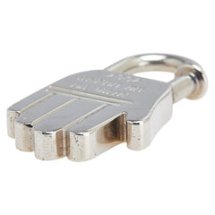 エルメス ANNEE DE LA MAIN 2002 ハンド モチーフ カデナ チャーム シルバー メタル レディース HERMES 【中古】