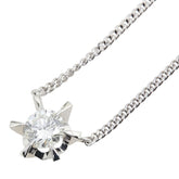 Pt900 プラチナ Pt850 プラチナ ダイヤ0.57ct プチ ペンダントネックレス レディース 【中古】