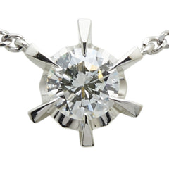 Pt900 プラチナ Pt850 プラチナ ダイヤ0.57ct プチ ペンダントネックレス レディース 【中古】