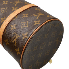 ルイ ヴィトン モノグラム パピヨン30 ハンドバッグ M51385 ブラウン PVC レザー レディース LOUIS VUITTON 【中古】