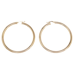 K18YG イエローゴールド フープ ピアス レディース 【中古】