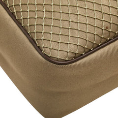 ハンティングワールド ロゴ トートバッグ カーキ ブラウン キャンバス レザー レディース HUNTING WORLD 【中古】