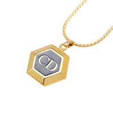 ディオール CDロゴ ネックレス ゴールド メッキ レディース Dior 【中古】