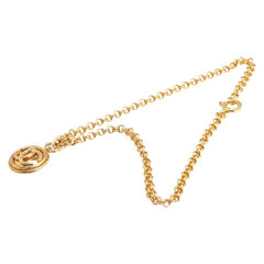 シャネル ヴィンテージ ココマーク ラウンド ミラー ネックレス ゴールド メッキ レディース CHANEL 【中古】