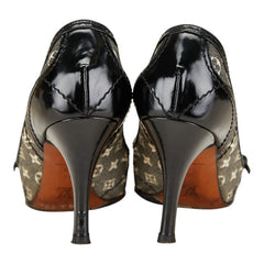 ルイ ヴィトン モノグラム パンプス サイズ:36 MA0075 ブラック キャンバス レザー レディース LOUIS VUITTON 【中古】