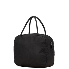 プラダ 三角ロゴプレート ミニハンドバッグ ブラック ナイロン レディース PRADA 【中古】