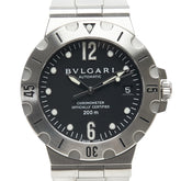 ブルガリ ディアゴノ スクーバ 腕時計 SD38S 自動巻き ブラック文字盤 ステンレススチール メンズ BVLGARI 【中古】