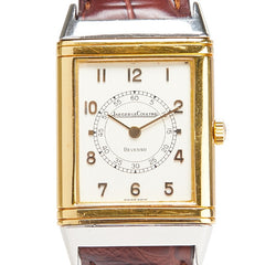 ジャガー ルクルト レベルソ 腕時計 141.001 5 手巻き ホワイト文字盤 K18YG イエローゴールド ステンレススチール レザー メンズ JAEGER-LECOULTRE 【中古】