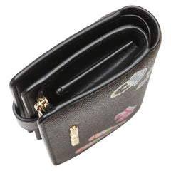 マイケルコース MKシグネチャー 団子 湯呑み 急須 ロゴ 二つ折り財布 ブラウン マルチカラー PVC レザー レディース Michael Kors 【中古】