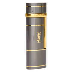 サンローラン ロゴ ガスライター ゴールド グレー メッキ レディース SAINT LAURENT 【中古】