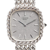 セイコー クレドール 腕時計 1400-5930 クオーツ シルバー文字盤 K18WG ホワイトゴールド レディース SEIKO 【中古】