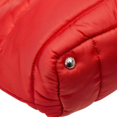 プラダ 三角ロゴプレート ハンドバッグ ショルダーバッグ 2WAY BN2771 レッド ナイロン レザー レディース PRADA 【中古】