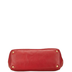 プラダ トートバッグ レッド レザー レディース PRADA 【中古】
