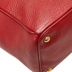プラダ トートバッグ レッド レザー レディース PRADA 【中古】