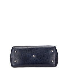 ディオール グランヴィル ハンドバッグ ショルダーバッグ 2WAY ネイビー レザー レディース Dior 【中古】