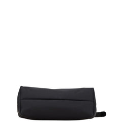 ヴェルサーチェ メデューサ ポーチ クラッチバッグ ブラック ナイロン レザー レディース VERSACE 【中古】