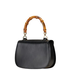 グッチ バンブー ハンドバッグ ショルダーバッグ 2WAY 000 1951 ブラック ブラウン レザー レディース GUCCI 【中古】