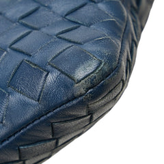 ボッテガヴェネタ イントレチャート クラッチバッグ ネイビー レッド レザー メンズ BOTTEGAVENETA 【中古】