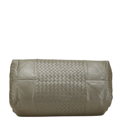 ボッテガヴェネタ イントレチャート ショルダーバッグ ハンドバッグ 2WAY グレー レザー レディース BOTTEGAVENETA 【中古】