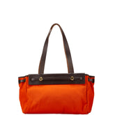 エルメス エールバッグ カバスPM トートバッグ オレンジ ブラウン トワルオフィシエ レザー レディース HERMES 【中古】