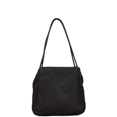 プラダ 三角ロゴプレート トートバッグ ハンドバッグ ブラック ナイロン レディース PRADA 【中古】