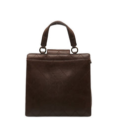 シャネル マトラッセ ココマーク ハンドバッグ ブラウン レザー レディース CHANEL 【中古】